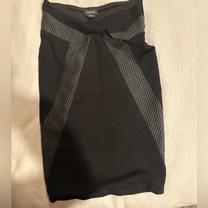 Bebe black and grey midi skirt